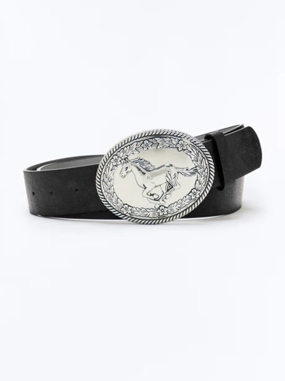 Black Leather Horse Rider Belt NEW 🏷️